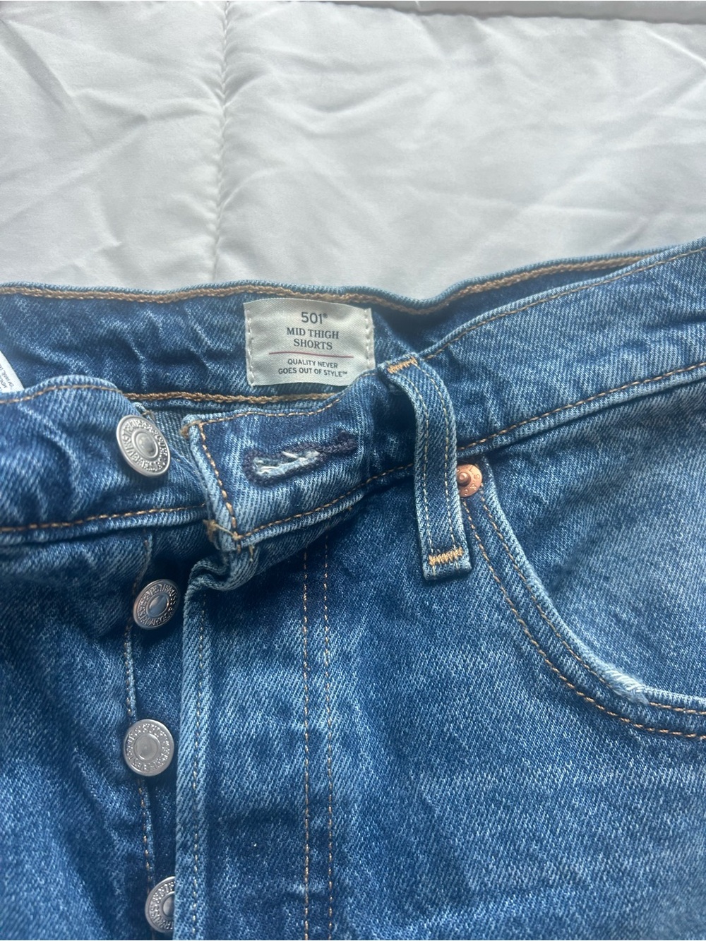 Levi's Blue Denim Relaxed women's shorts